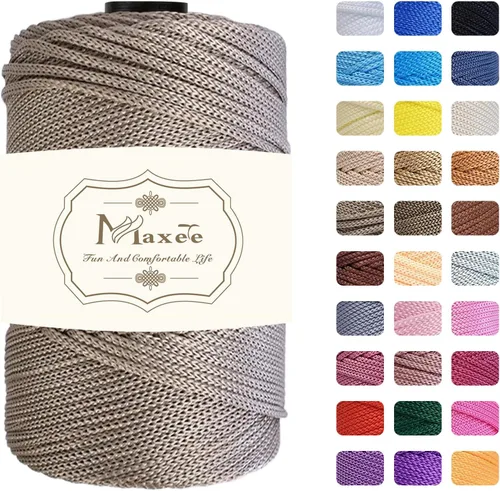 Miniatura 94 de Cordón de macramé premium de poliéster 3 mm × 218 yardas, cordón de macramé 100% polipropileno de 3 mm, ideal para crochet, colgadores de pared, 30