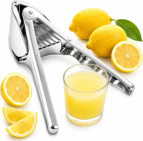 Exprimidor manual de limón de acero inoxidable duradero, exprimidor de cítricos de mano para una extracción eficiente del jugo de limón, lima y