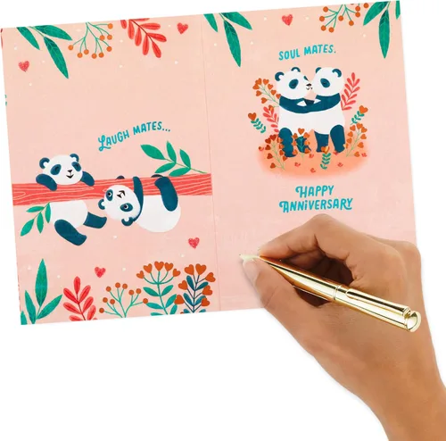 Miniatura 7 de Hallmark Tarjeta de aniversario (almas gemelas, pandas)