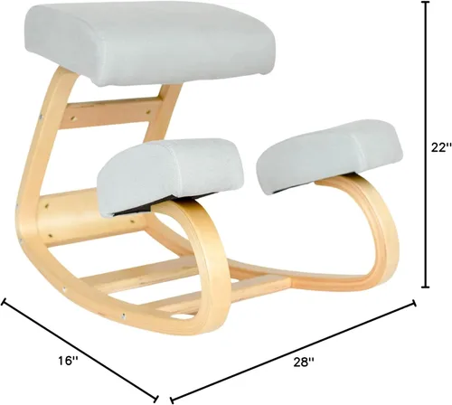 Miniatura 3 de Sleekform Silla ergonómica de rodillas – escritorio mecedora para oficina en casa, taburete ergonómico para sentarse activamente, silla correctora
