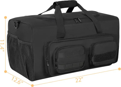 Miniatura 6 de OUUTMEE Bolsa de lona táctica militar para hombre, bolsa de gimnasio deportiva de viaje, bolsa de entrenamiento de fitness, bolsa de mano