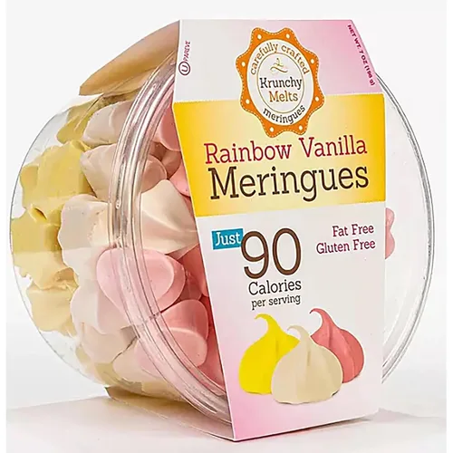 Miniatura 18 de Krunchy Melts Galletas originales de merengue Sabor vainilla de Halloween Solo 90 calorías por porción Sin grasa, sin gluten, sin lácteos