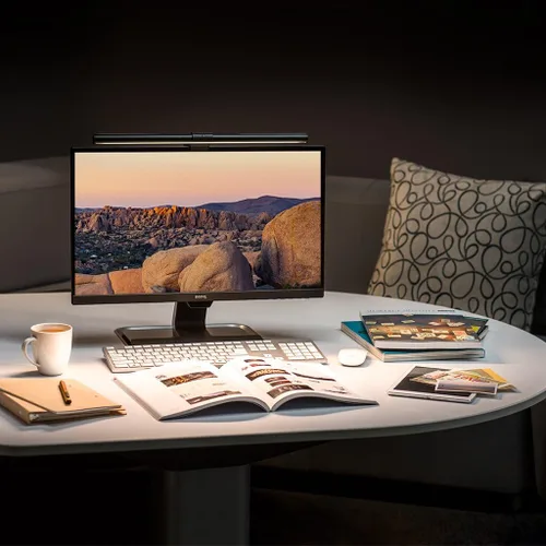 Miniatura 8 de BenQ Luz de monitor de pantalla, lámpara LED para monitor de computadora, atenuación automática, características de ajuste de tono, barra de luz