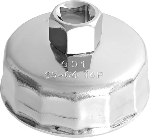 Llave para filtro de aceite de 64-65mm: herramienta de extracción de filtro de aceite de 14 ranuras compatible con Wix 57356, filtro de aceite