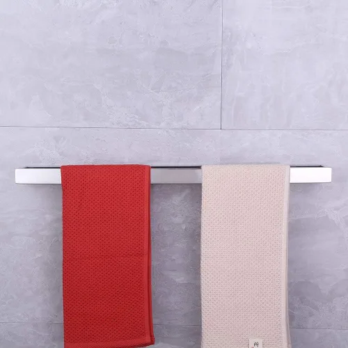 Miniatura 4 de Toallero SUS 304 de acero inoxidable de 24 pulgadas, toallero montado en la pared, toallero para baño, estilo cuadrado moderno, acabado pulido