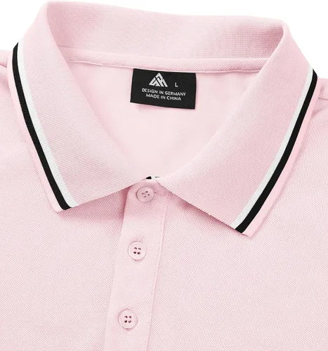 Miniatura 8 de GEEK LIGHTING Polo para hombre de manga corta con cuello casual de golf