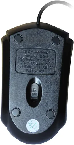 Miniatura 6 de WishLotus Logotipo de ratón para zurdos Grabado láser y proceso mate Resolución de 800 DPI Botón 3D Plug and Play Mini USB Ratón con cable adecuado