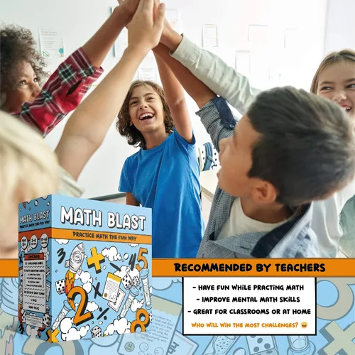 Miniatura 4 de ¡Explotación matemática! Juegos matemáticos geniales para niños de 8 a 12 años - Divertido juego educativo de matemáticas mentales para el hogar