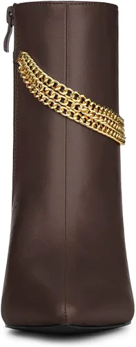 Miniatura 3 de Allegra K Botines de tacón de aguja puntiagudo para mujer, M