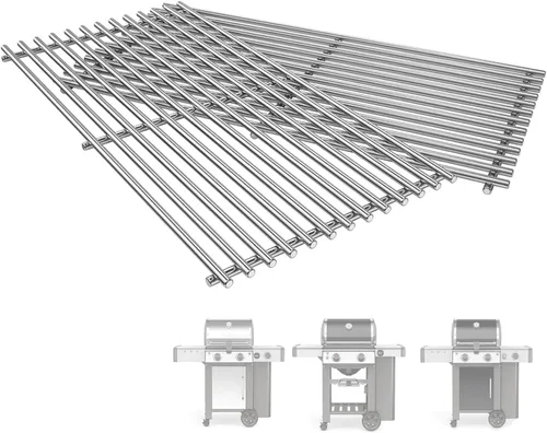 SafBbcue 66801 Rejillas de cocina de acero inoxidable para Weber Genesis II E-210 LX S/E-240 Series Gas Grills 2017 y posteriores, para Weber