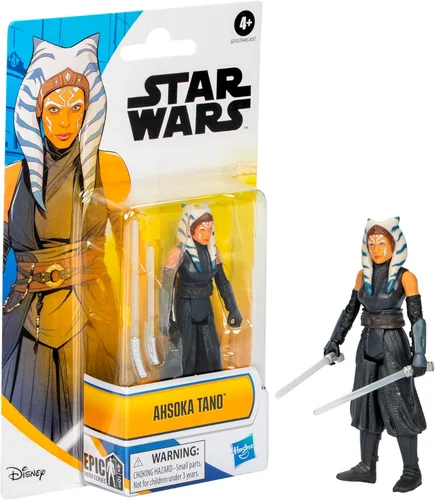 Miniatura 3 de STAR WARS Epic Hero Series Ahsoka Tano - Figura de acción de 4 pulgadas y 2 accesorios, juguetes para niños y niñas de 4 años