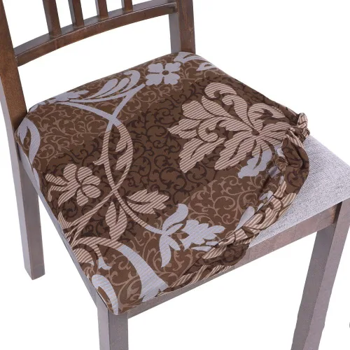 Miniatura 36 de SearchI Fundas de Asiento para Sillas de Comedor Elásticas con Estampado Juego de 6 Fundas de Asiento de Silla, Protector de Cojín de Silla Tapizada
