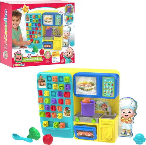 Just Play CoComelon - Cocina de aprendizaje, 34 piezas, juego interactivo, aprendizaje y educación, juguetes para niños a partir de 18 meses