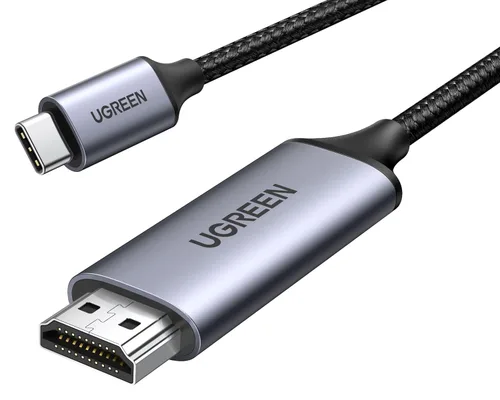 UGREEN Cable USB C a HDMI (4K @60Hz) de 6.6 pies, adaptador tipo C a HDMI, Thunderbolt 4/3 a HDMI para oficina en casa, compatible con iPhone 17 Pro