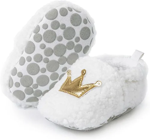 Sawimlgy Pantuflas de dibujos animados para recién nacidos, para bebés, niños y niñas, suela antideslizante suave, suela antideslizante, zapatos