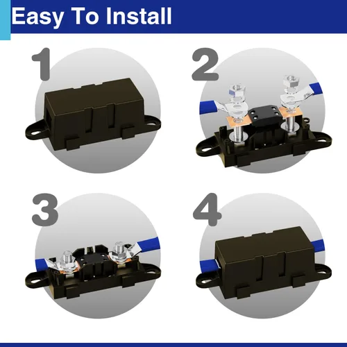 Miniatura 4 de Fusible MEGA AMG de 200 amperios, 4 fusibles ANM automotrices de alta corriente para automóviles, camiones, autobuses, barcos y equipos industriales