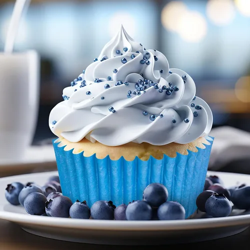 Miniatura 7 de Whaline 600 Piezas Forros Azules para Cupcakes Degradado Azul Portadores de Moldes para Hornear Envoltorios para Cupcakes Forros para Muffins