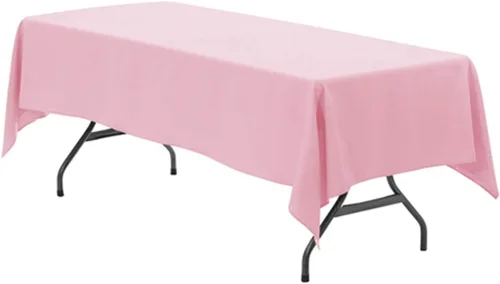 Miniatura 34 de Your Chair Covers - Mantel rectangular de poliéster de 90 x 132 pulgadas, color morado, mantel de boda sin costuras de alta calidad para mesas