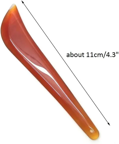 Miniatura 2 de Cuchillo de ágata roja de 4.3 in/4.3 "pulido bruñidor cuchillo de pulido borde artesanía joyería arcilla herramienta artesanal Rojo