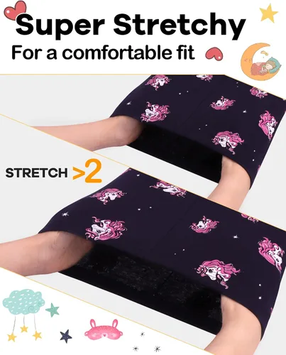 Miniatura 3 de DAUGHTER QUEEN Pijama de algodón para niñas de 4 piezas, talla 18 meses-12 años