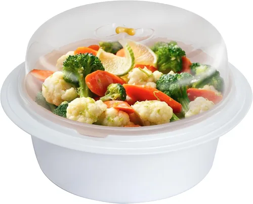 Trenton Gifts Vaporizador de microondas para verduras - Vaporizador vegetal apto para microondas, ideal para cocinar verduras frescas. Sin BPA, apto