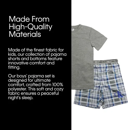 Miniatura 5 de Calvin Klein Conjunto de pijama de dos piezas para niños, camiseta y pantalones