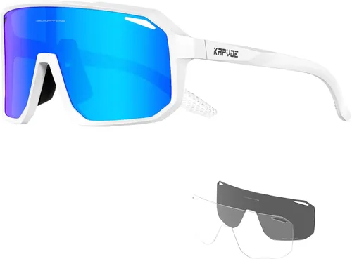 Miniatura 10 de KAPVOE Gafas de sol polarizadas para ciclismo, deportes, UV400, para correr, pesca, béisbol, para hombres y mujeres, K62 Azul