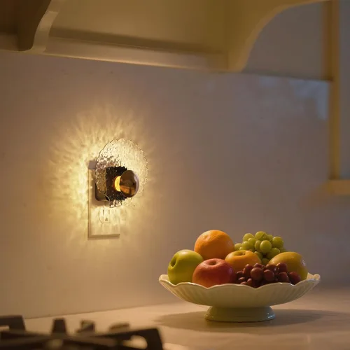 Miniatura 5 de L LOHAS LED - Luz nocturna de concha, luces nocturnas enchufables en la pared, luces nocturnas regulables enchufables con sensor de luz, 0-100LM