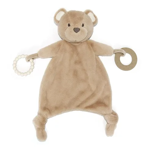 Miniatura 8 de Loveys para bebés, Lovey incluye mordedor de silicona, manta de seguridad de animales de peluche suave, juguete para acurrucarse, para niños y niñas