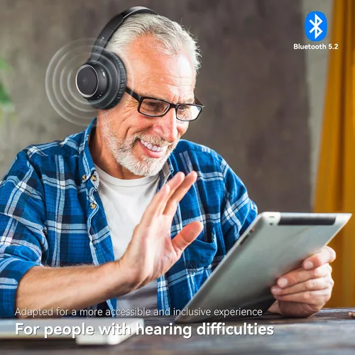 Miniatura 7 de LEVN - Auriculares inalámbricos para ver TV, auriculares para TV inalámbricos para personas mayores con base de carga transmisora, para personas