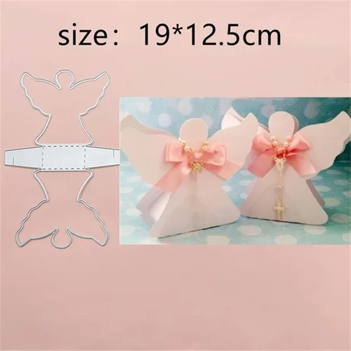 Miniatura 5 de vegan Troqueles para hacer cajas de regalo, troqueles de corte de metal de caja de ángel para tarjetas de álbumes de recortes, 5AC704502