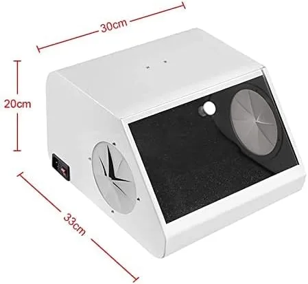 Miniatura 7 de Bafle de vidrio templado de laboratorio dental de alta resistencia LED colector de polvo de vacío caja extractor de vacío con 2 filtros