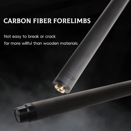 Miniatura 3 de 100% Carbon Fiber Shaft, Black Technology Shaft of Pool Cue Front Part for Billiard Play/Break/Snooker Cue Shaft with Foam- 737 mm,745mm,765mm