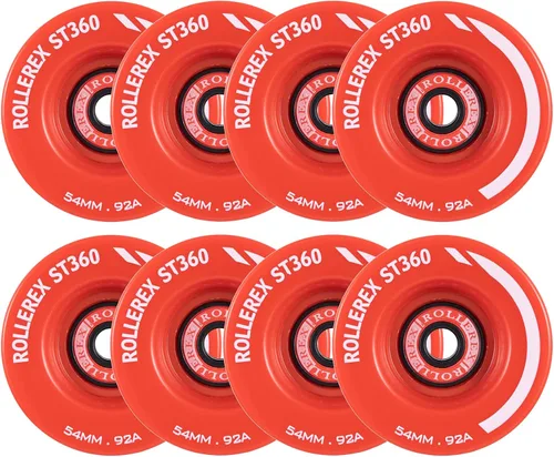 Miniatura 8 de Rollerex ST360 92A - Ruedas para patines de ruedas de 2.126 in x 1.260 in (paquete de 8 con rodamientos, espaciadores y arandelas)