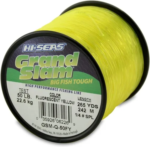 Miniatura 23 de HI-SEAS Línea de pesca de monofilamento Grand Slam - Fuerte y resistente a la abrasión en transparente, rosa, verde, azul humo, amarillo Azul ahumado