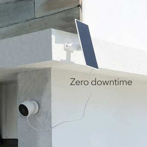 Miniatura 3 de Wasserstein Panel solar de alta calidad, cargador de panel solar para Google Nest Cam exterior o interior, batería - 3.5 W de energía solar - Hecho