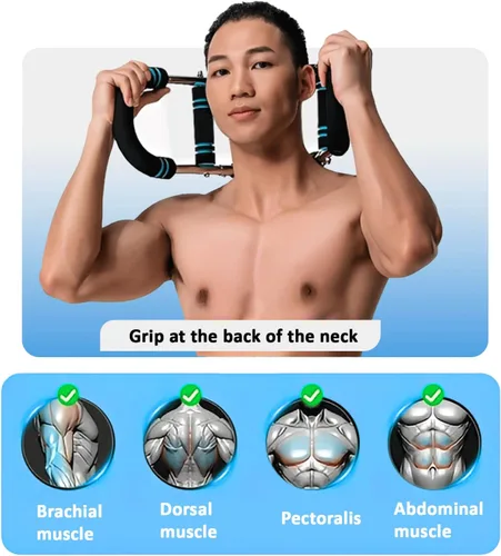 Miniatura 5 de Entrenador de brazo Twister, resistencia ajustable de 70 a 130 libras, equipo de entrenamiento de pecho y brazo con empuñaduras para hombres
