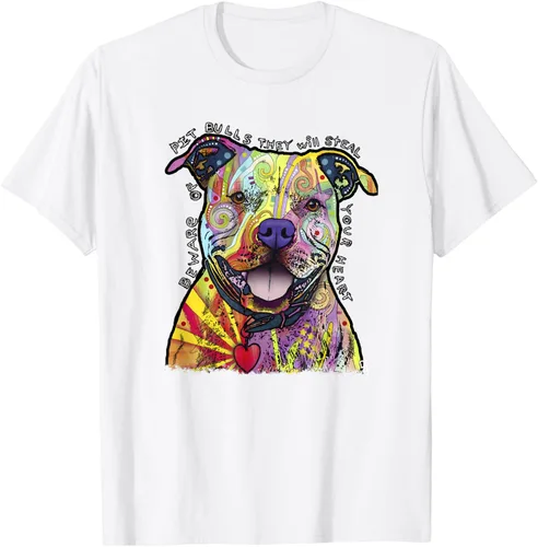 Miniatura 55 de Beware Of Pit Bulls, Dean Russo Pitbull Original - Camiseta para amantes de los perros, Negro
