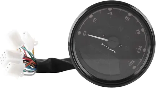 Miniatura 9 de Acouto Velocímetro tacómetro para motocicleta 12000RPM universal motocicleta retroiluminación LED tacómetro digital velocímetro medidor MPH DC 12V