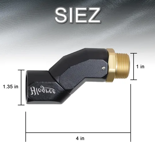 Miniatura 6 de Conector de manguera de combustible giratorio 360 - Paquete de 2, 3/4 pulgadas NPT, giratorio multiplano para diésel y gasolina