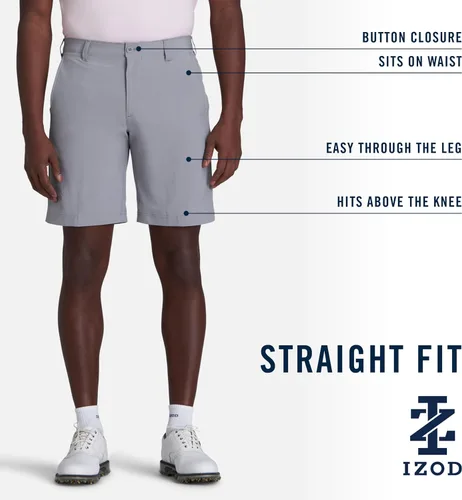 Miniatura 5 de IZOD - Pantalones cortos de golf Swingflex de 9.5" para hombre, elásticos, corte recto