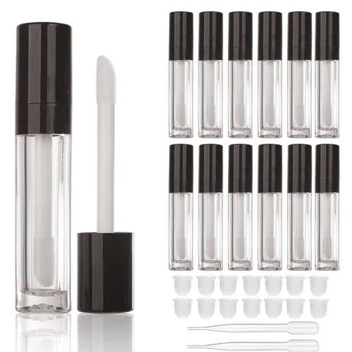 COSIDEA 14pcs vacío 0.3 fl oz varita grande lápiz labial tubo corrector tubo tubo embalaje (negro)