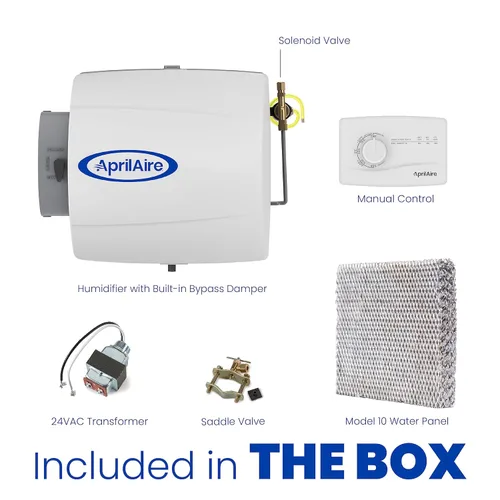 Miniatura 5 de AprilAire 500M Humidificador para toda la casa, humidificador manual y compacto para conectar al sistema de ventilación, humidificador de gran