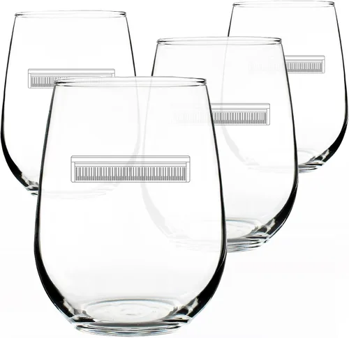Miniatura 7 de Bevvee Piano Keyboard - Copa de vino sin tallo, regalos musicales para músicos, profesores y accesorios musicales para mujeres y hombres que tocan