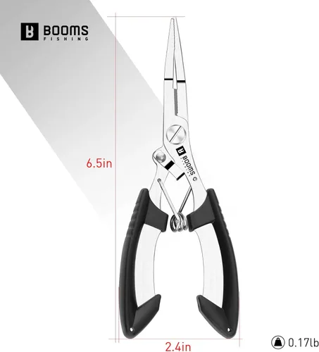 Miniatura 7 de Booms Fishing H01 Small Fishing Pliers Scissors Braid Cutters Stainless Steel Fishing Tools Split Ring Pliers Hook Remover