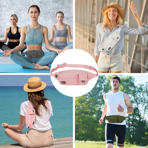 Miniatura 7 de MAXTOP Lrage - Riñonera cruzada para mujeres y hombres, unisex, resistente al agua, para entrenamiento, correr, senderismo, viajes, Rosado