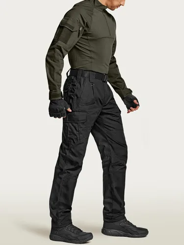 Miniatura 3 de CQR Pantalones tácticos tipo cargo para hombre, tejido ripstop, resistentes al agua, ligeros, EDC para artículos de uso diario, para trabajo