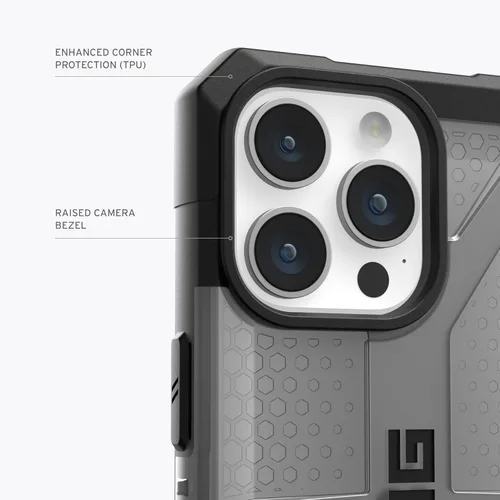 Miniatura 4 de URBAN ARMOR GEAR UAG [versión actualizada] Funda compatible con iPhone 15 Pro Max de 6.7 pulgadas, color ceniza de plasma, resistente, transparente