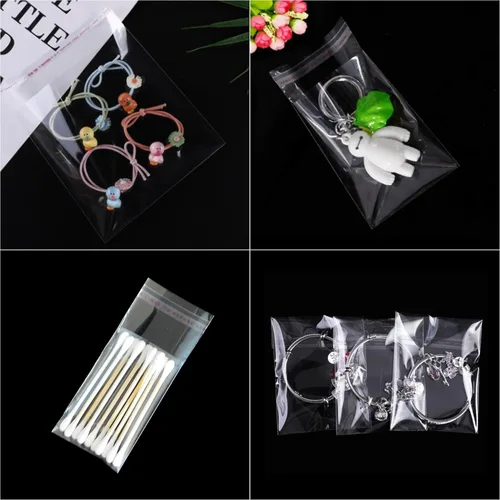 Miniatura 6 de 500 bolsas pequeñas de cristal transparente para violonchelo, bolsas autoadhesivas de 1.5 x 1.5 pulgadas, bolsas de celofán de polietileno OPP, 1