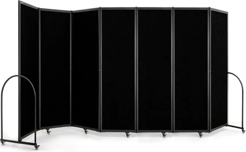 Miniatura 7 de Partición plegable de habitación, pantalla de privacidad con brazos, divisores de oficina, 10 pies 2 pulgadas de largo x 6 pies 7 pulgadas de alto